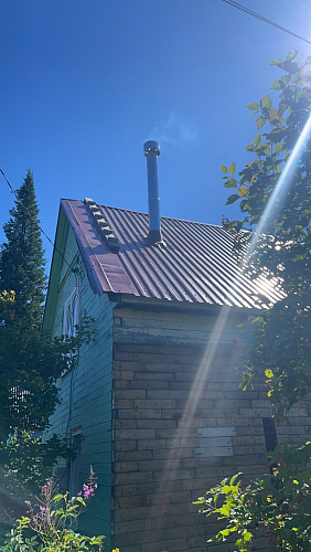 Установка Камина Печь-Камин Варвара "ГАРМОНИЯ 1309 ГРАФИТ" и дымохода (Комплект)